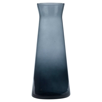 URBNLIVING Height 25cm 1.145L/38.7oz Black Coloured Decanter Glass Wine Water Juice Drinking Carafe Jug
