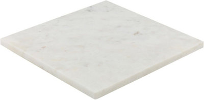 URBNLIVING Height 25cm Square White Marble Serving Display Cheese Boards Charcuterie Platters