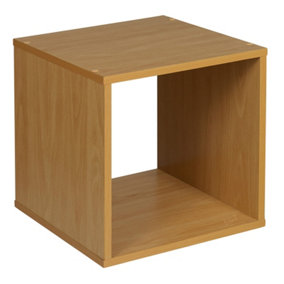 URBNLIVING Height 30Cm Shelves Cube Shelving Colour Beech Cube Display Storage Wood Shelf