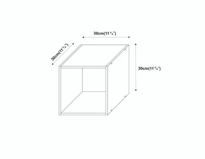 URBNLIVING Height 30Cm Shelves Cube Shelving Colour Beech Cube Display ...