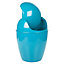 URBNLIVING Height 45cm 12L Teal Plastic Swing Top Lid Bin Rubbish Trash Can Bathroom Office Under Counter