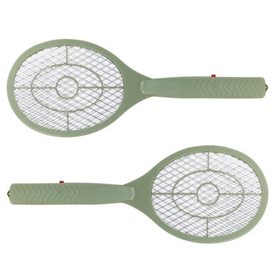 URBNLIVING Height 45cm Set of 2 Electric Fly Zapper Racquet Insect Wasp Mosquitoes Pest Squatter Killer Catcher