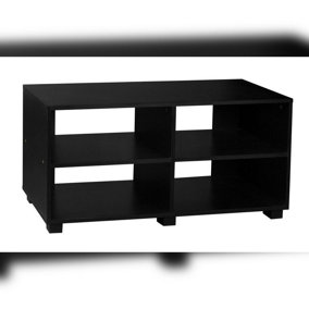 URBNLIVING Height 47cm Wooden Black TV Stand Living Room Media Cabinet Modern Furniture