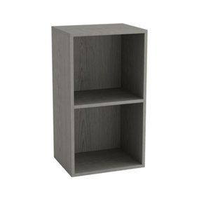 URBNLIVING Height 53.6cm 2 Shelf Wooden Bookcase Shelving Colour Cedar Grey Display Storage Shelf Unit Shelves
