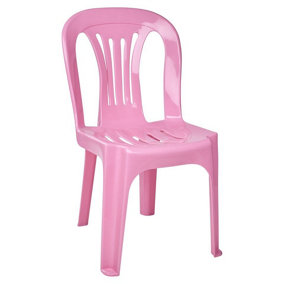 URBNLIVING Height 54cm Colour Pink Kids Plastic Chair Activity Furniture Toddler Child Party Toy Play Set