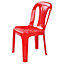 URBNLIVING Height 54cm Kids Colour Red Plastic Chair Activity Furniture Toddler Child Party Toy Play Set
