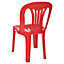 URBNLIVING Height 54cm Set of 2 Colour Red Kids Plastic Chair Activity Furniture Toddler Child Party Toy Play Set