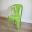 URBNLIVING Height 54cm Set of 6 Colour Green Kids Plastic Chair Activity Furniture Toddler Child Party Toy Play Set
