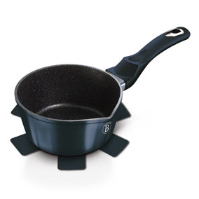 URBNLIVING Height 7.5cm Berlinger Haus 16cm Aquamarine Non Stick Saucepan Cookware Induction Hob Cooking Pots Pan