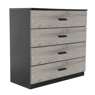 URBNLIVING Height 73cm 4 Drawer Wooden Bedroom Chest Cabinet Modern ...