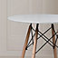 URBNLIVING Height 74cm TROMSO Round Indoor Kitchen Office Dining Colour White Table Scandi Style Wooden Legs