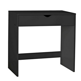 URBNLIVING Height 75cm 1 Drawer Dressing Black Colour Table Wooden Vanity Computer Desk Bedroom Furniture Office NEW