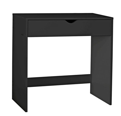 URBNLIVING Height 75cm 1 Drawer Dressing Black Colour Table Wooden Vanity Computer Desk Bedroom Furniture Office