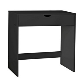 URBNLIVING Height 75cm 1 Drawer Dressing Black Colour Table Wooden Vanity Computer Desk Bedroom Furniture Office