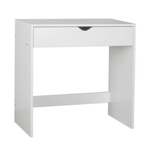 URBNLIVING Height 75cm 1 Drawer Dressing White Colour Table Wooden Vanity Computer Desk Bedroom Furniture Office NEW