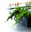 URBNLIVING Height 77cm 72L Umber Colour Tall Rectangle Rato Case Medium Rattan Flower Pot Planter Indoor Outdoor Patio