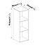 URBNLIVING Height 79.5cm 3 Shelf Wooden Bookcase Shelving Colour Teak Display Storage Shelf Unit Shelves