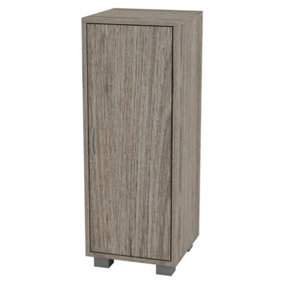 URBNLIVING Height 80cm 1Door Wooden Side Corner Oak Colour Cabinet Living Room Hallway Storage Furniture Unit