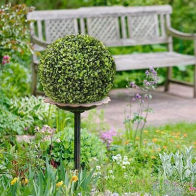 URBNLIVING Large 2pcs Green Decorative Artificial Ball Plant Tree Leaves Indoor Outdoor Office Hanging