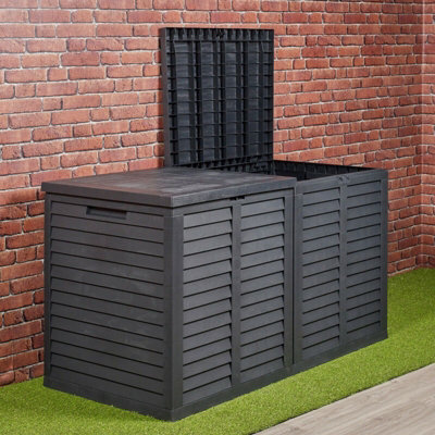 URBNLIVING Large 750L Garden Storage Outdoor Box Plastic Utility Chest ...