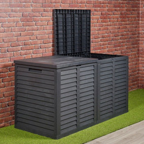URBNLIVING Large 750L Garden Storage Outdoor Box Plastic Utility Chest Unit Box Waterproof