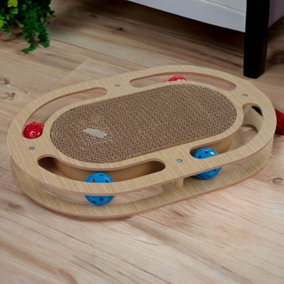 URBNLIVING Oval Cat Scratch Pad Scratching Board Play Toy Catnip Kitten Fun Interactive Playtime