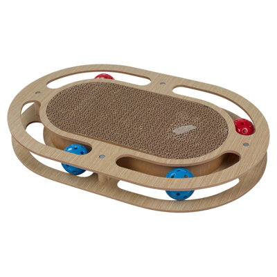 URBNLIVING Oval Cat Scratch Pad Scratching Board Play Toy Catnip Kitten ...