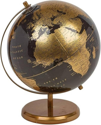 URBNLIVING Premium Rotating World Globe Atlas with Gold Base Stylish ...
