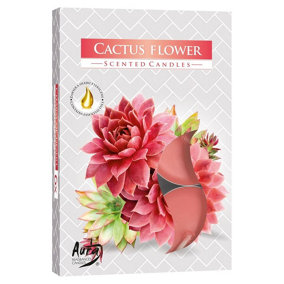 URBNLIVING Set of 18 Cactus Flower Scented Tea light Candles