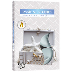 URBNLIVING Set of 18 Marine Stories Scented Tea light Candles
