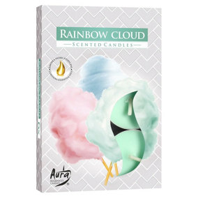 URBNLIVING Set of 18 Rainbow Cloud Scented Tea light Candles