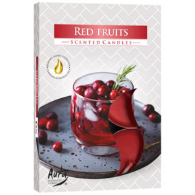 URBNLIVING Set of 18 Red Fruits Scented Tea light Candles