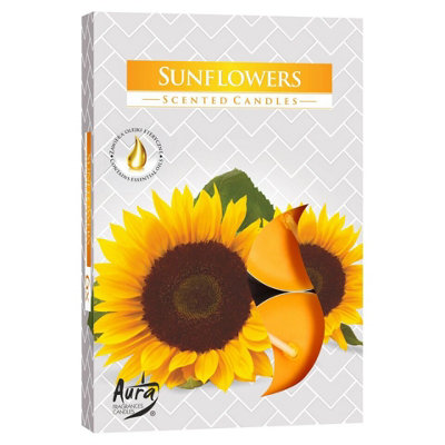 URBNLIVING Set of 18 Sunflower Scented Tea light Candles