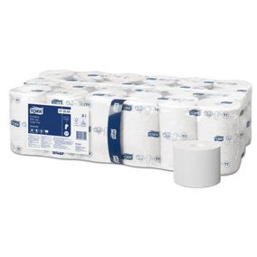URBNLIVING Set of 36 White 149.5M Coreless Mid-Size Universal Toilet Paper Rolls Quality Bulk Pack