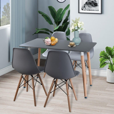 Grey rectangle deals dining table