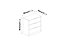 URBNLIVING Width 80cm Oak Colour Chest of 3 Drawers Modern Compact Storage Bedside Metal Handle Cabinet Bedroom Furniture