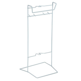 Urine Catheter Bag Floor Holder - Free Standing or Hanging - Plastic Coated