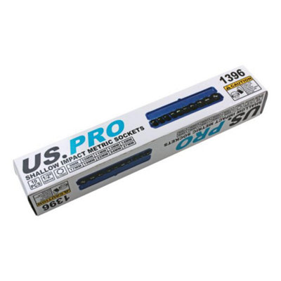 9-Piece 1/2-Inch Drive Shallow Impact Socket Set – Metric (Unbranded)