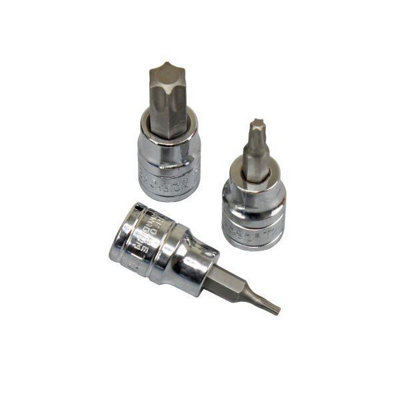 Neilsen 13pc Male T-Type Torx Star Socket Set – T8 To T60, 1/4" & 3/8" Drive Impact Sockets