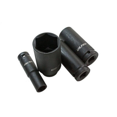 US PRO 12ST 3/4 ''DR 6PT Diepe Impact Sockets Metrisch 24-41mm 1360