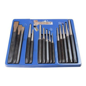 US PRO 16pc Punch & Chisel Set Cold Chisels Center Punch PIN Punch Taper Punch 2071