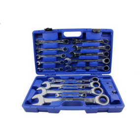 US PRO 20PC 8 - 32mm Metric Gear Ratchet Combination Spanner Wrench Set 3236