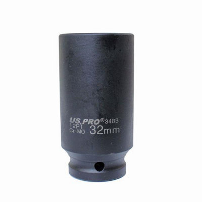 US Pro 32mm Hub Nut Socket Deep Impact Socket 1/2