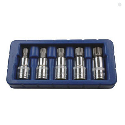 Spline Triple Square Steckschlüssel-Set: 3/8" & 1/2" Antrieb, Größen M6–M16 – Aus Chrom-Vanadium-Stahl Für Hohe Belastung