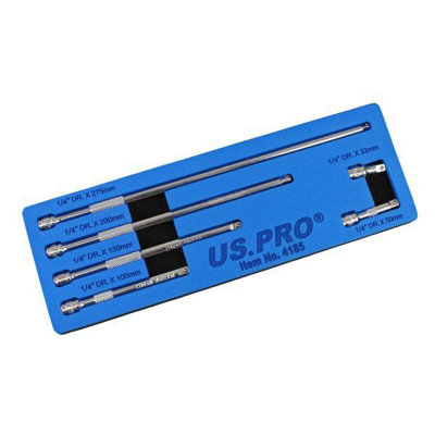 US PRO 6pc 1/4 dr Extension Bar Set  32, 50, 100, 150, 200 & 275mm 4185