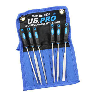 US PRO 6pc Diamond File Set 175mm 2639