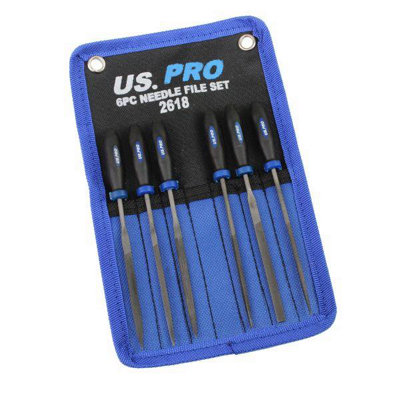 US PRO 6pc Needle File Set 140MM 2618