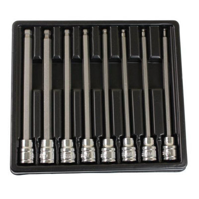 US PRO 8pc 3/8" Long Ball End Hex Allen Bit Key Sockets 1495