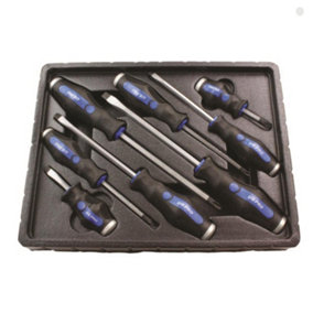 US PRO 8pc Go-Through Screwdriver Set Phillips & Slotted 1605
