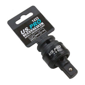 US PRO INDUSTRIAL 1/2" DR Universal Impact Socket Joint Wobble Swivel Adaptor 1433